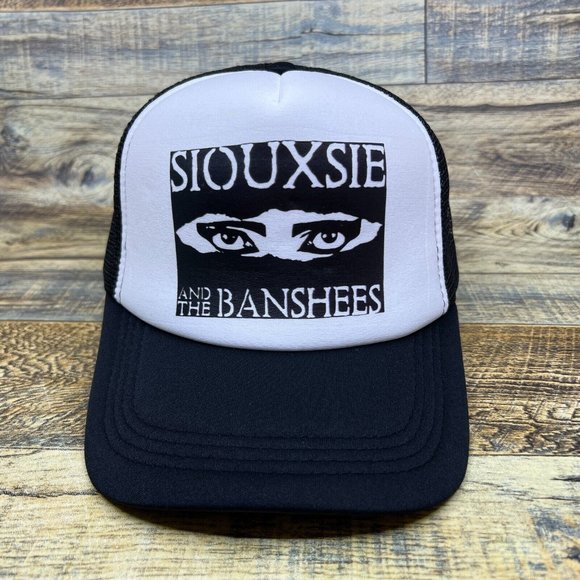 Siouxsie and the Banshees Mens Trucker Hat Black New Wave Gothic Rock Ball Cap - Picture 2 of 8